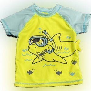 🦈💛 Freestyle Kids Swim Rashguard – Shark Design (24M) 💛🦈